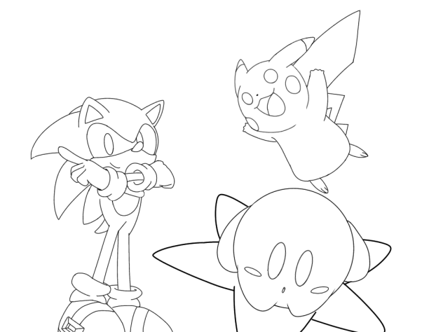 チョコっとスマブラ 塗り絵 Ibispaint