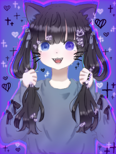ねこ&ツインテ（再投稿）