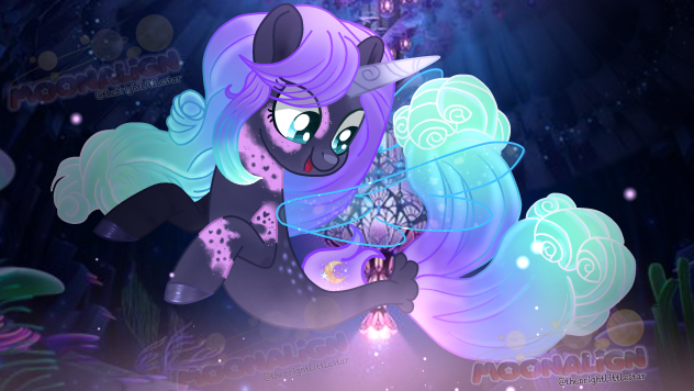 Moon as seapony