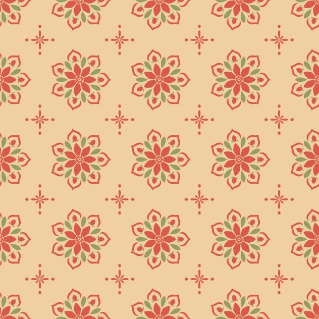 Chinese traditional pattern, red flower