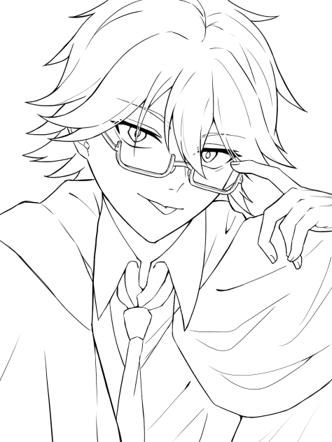 乱歩さん　塗り絵