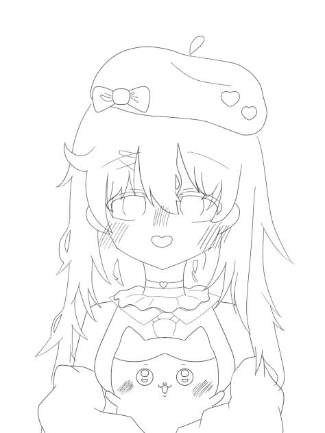 ハチワレ推し様へ！！(線画)