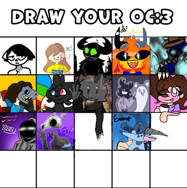 I got to draw me oc in this hehehehehe