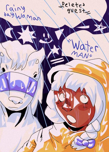 water man and rainy day woman