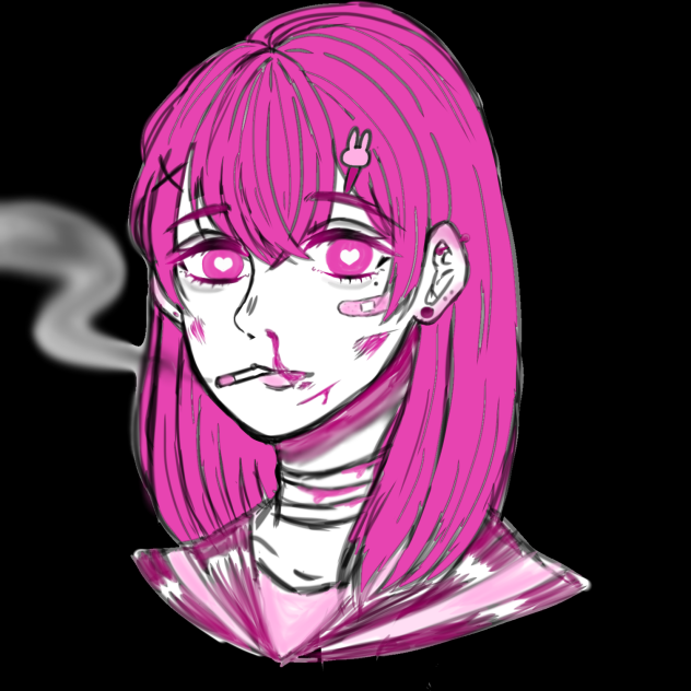 めんへら地雷系JK落書き