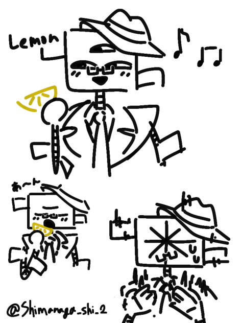 Eats a lemon
