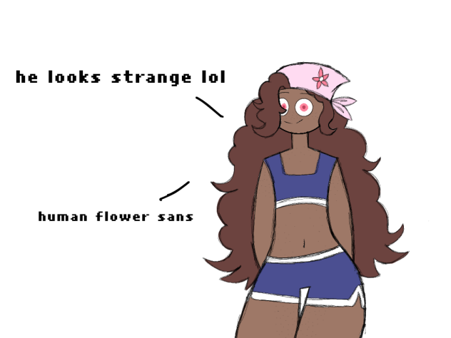 human flower sans