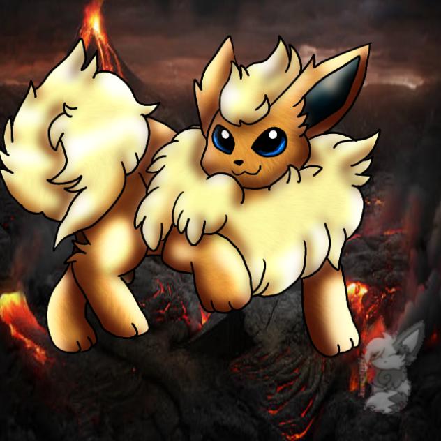 shiny flareon and lava