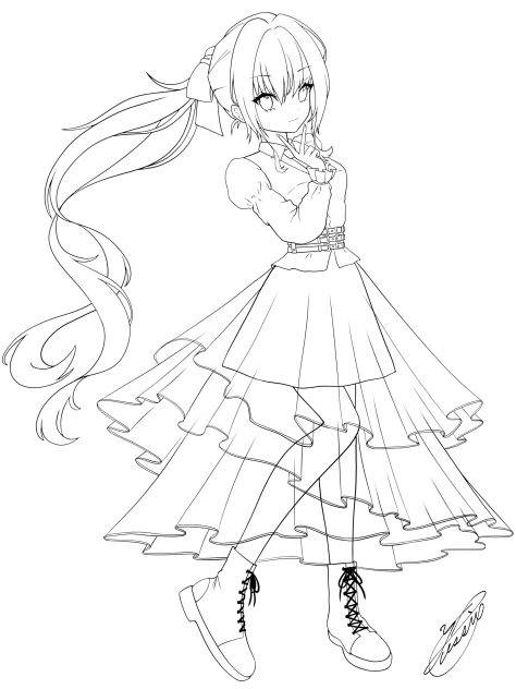 pleasant feeling（線画）