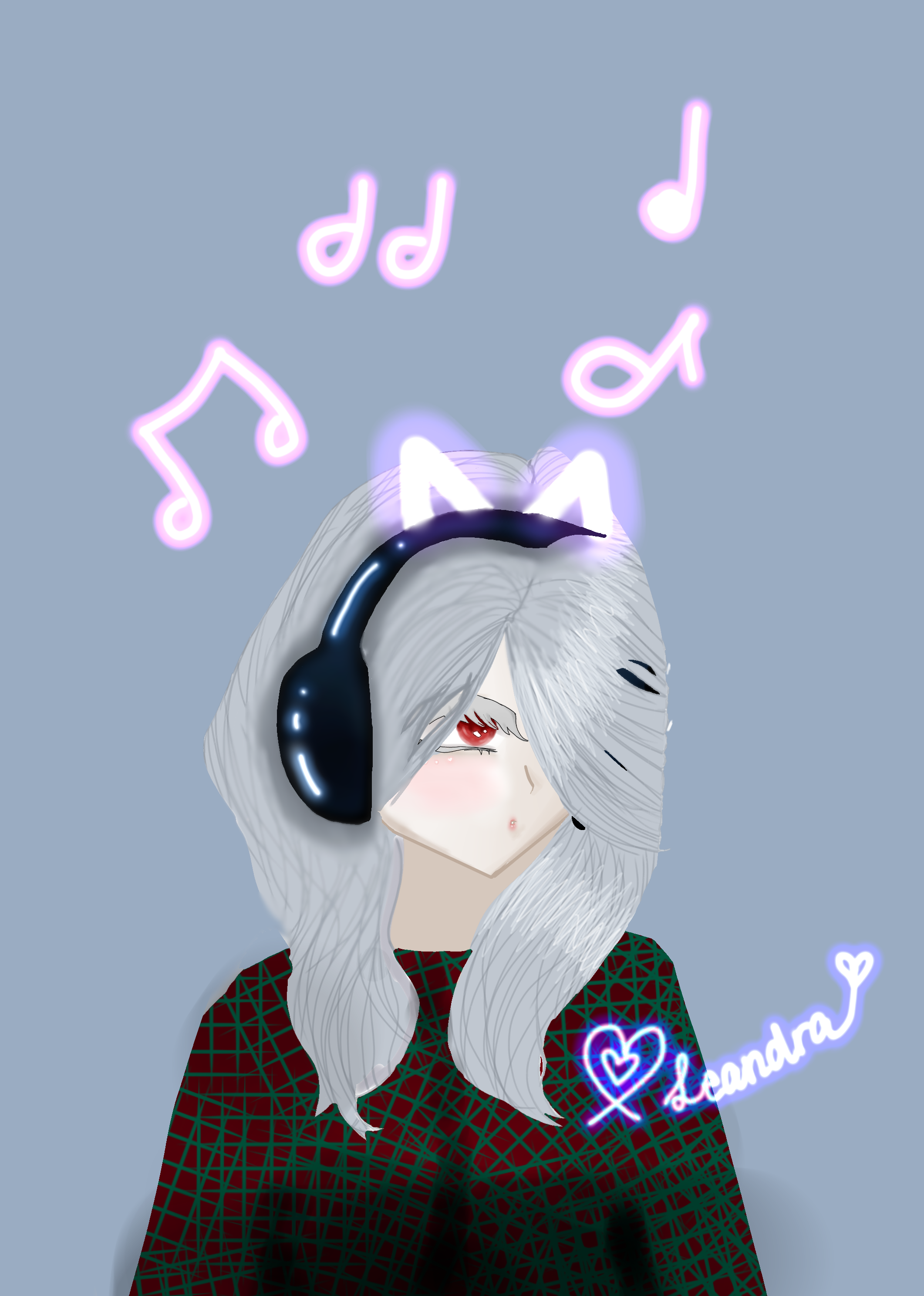 Girl listen to music - ibisPaint