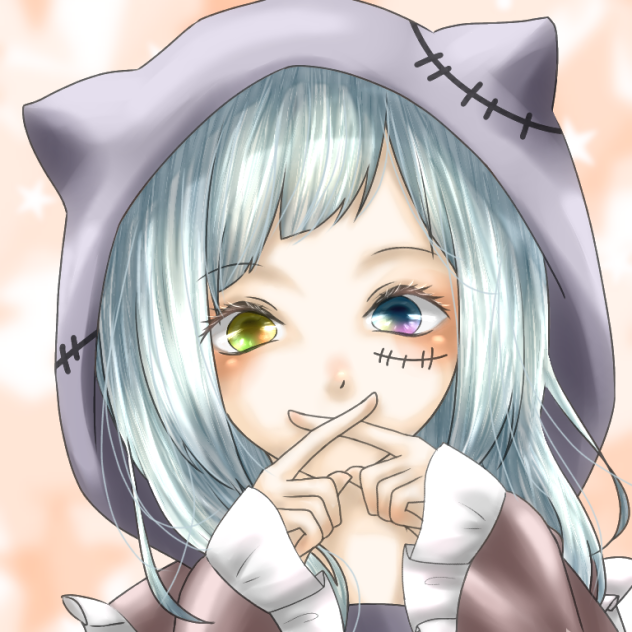 【線画】猫耳フード【拝借】