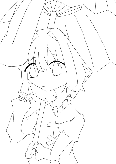 小傘ちゃんフリー線画
