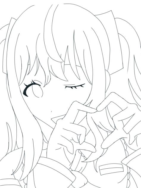 ミクちゃん(線画)