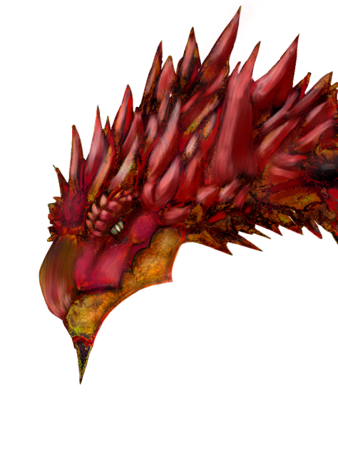リオレウスみたいなドラゴン　赤　