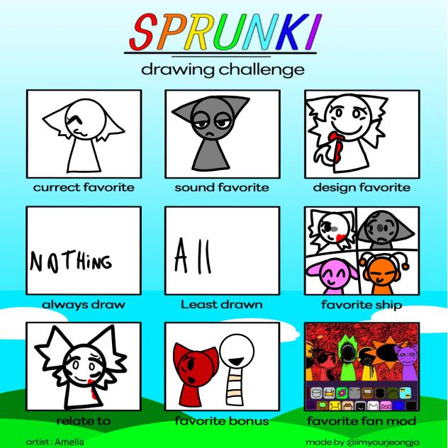 SPRUNKI DRAWING CHALLENGE