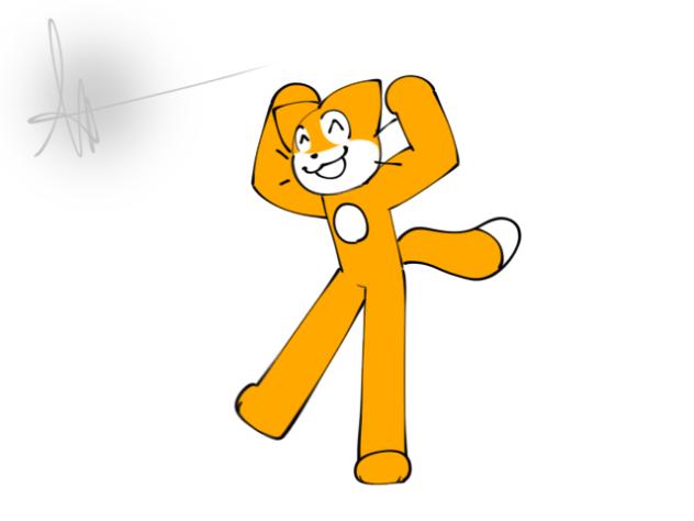 Scratch Cat does a dance!