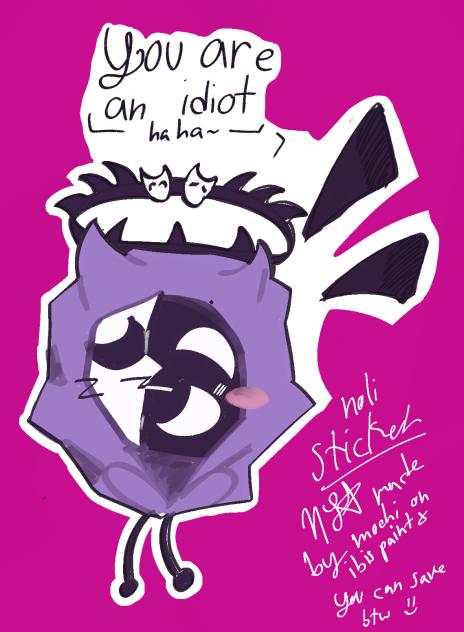 so bored I made a sticker x3
