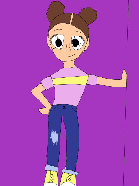 Girl with purple shirt