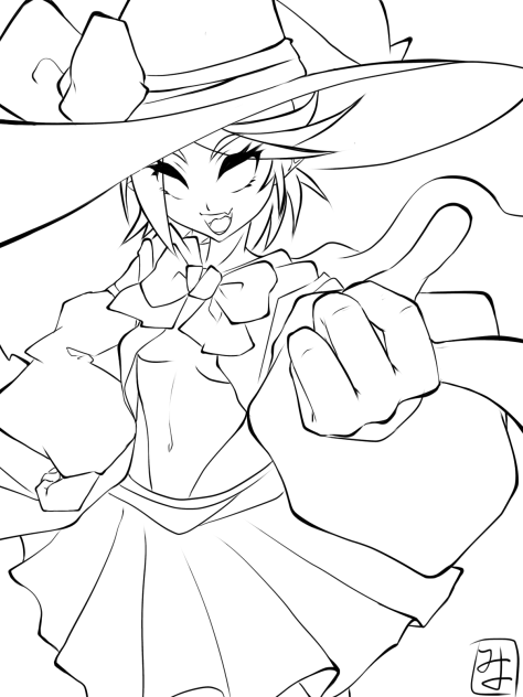 ばちゅーん　line art