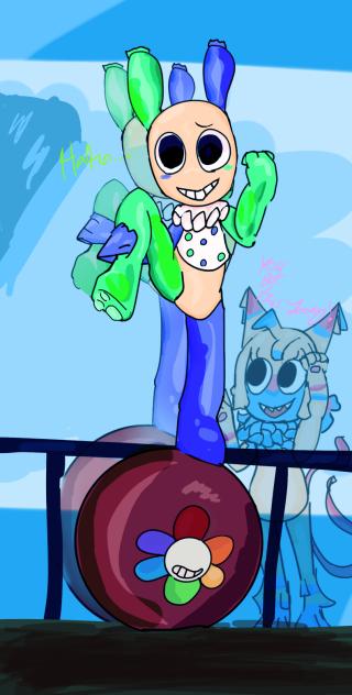 Looey practicing Circus tricks. DW