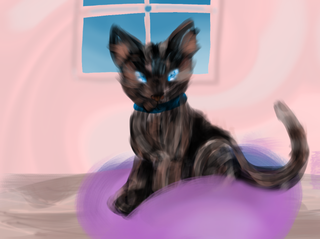 Cat (flat watercolor)