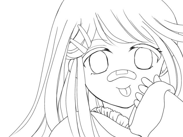 線画・コスモス畑でつかまえて