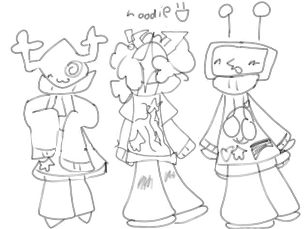my fav deltarune characters in hoodies