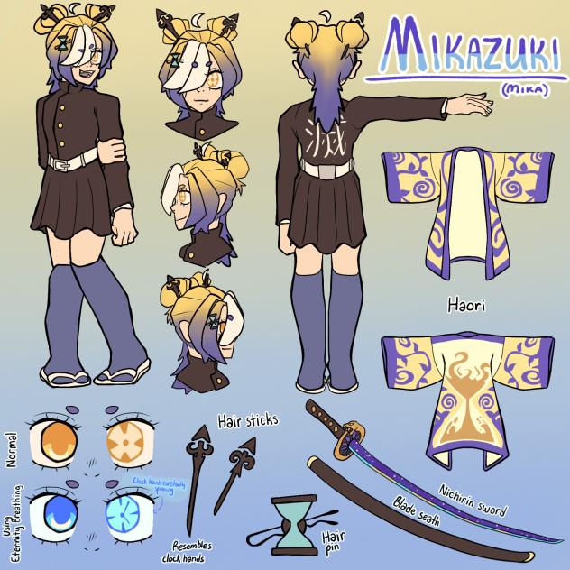 Mikazuki - KNY OC Reference Sheet