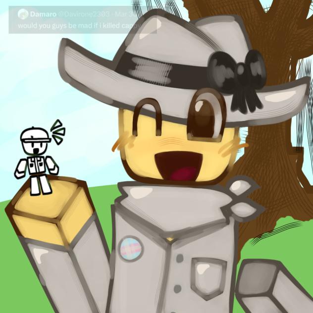 Cappy Behind Cappy a tree behind you - ibisPaint