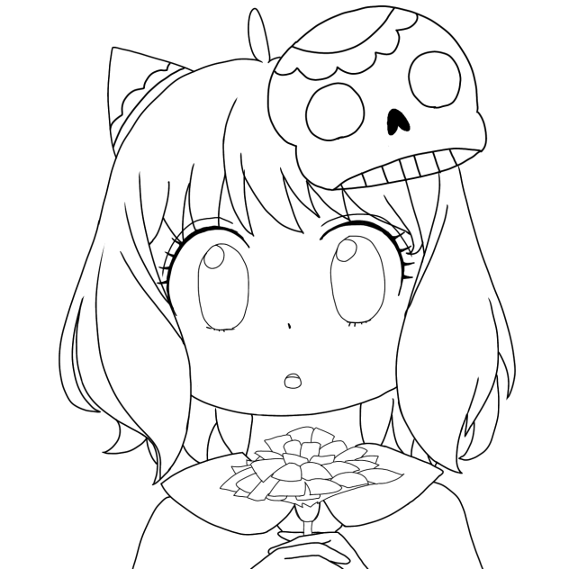 アーニャ線画！