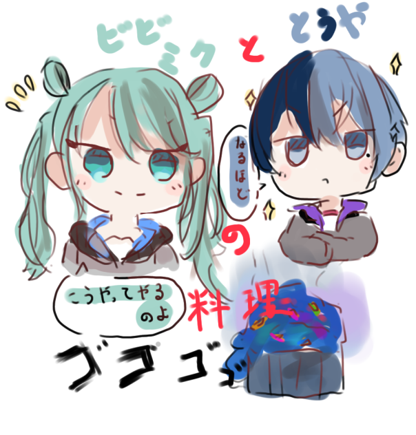 ビビミクと冬弥のカップケーキ🧁