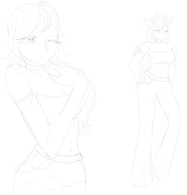 line art for ScarfTheTransGal