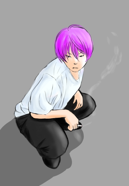 ポーズ練習：ヤンキー座り