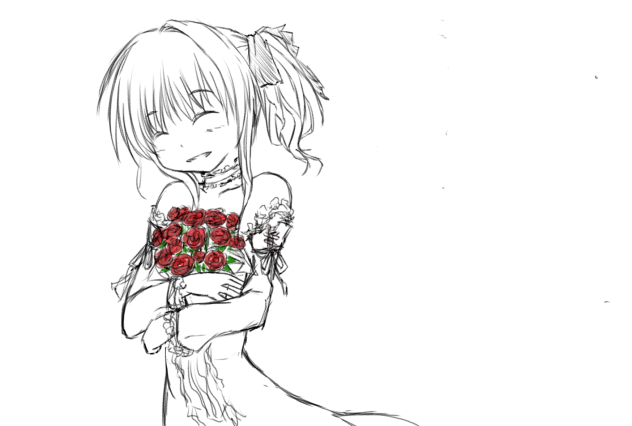 少女&玫瑰花