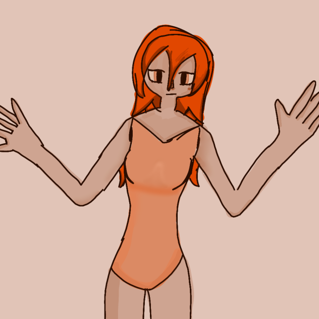 a girl in a swinsuit