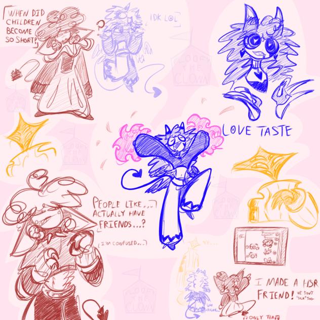 Fwoofy, Crimson and Starvoid doodles!