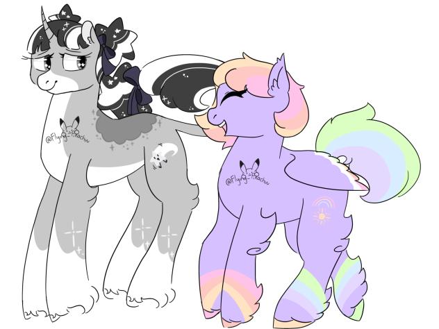 ❤️🧡💛💚🩵💜 + 🖤🤍