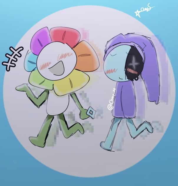 Moon flower 🌹🌸🌕🌕 - ibisPaint