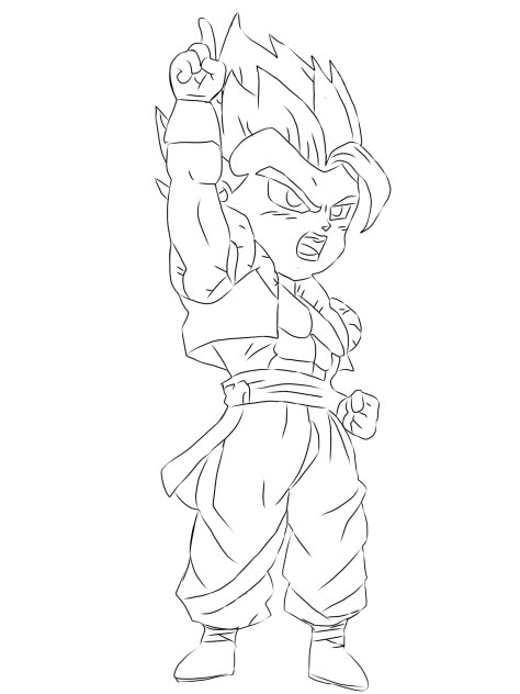 drawing Gogeta Chibi