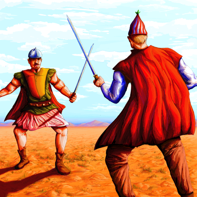 Battle at a vulgar desert