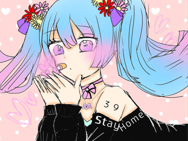 菜花すーめさんの線画借りました‼︎