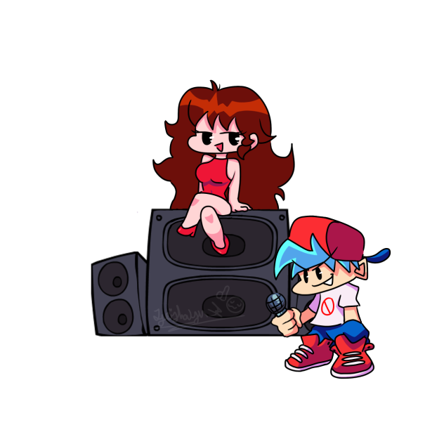 FNF Gf and Bf in my style…ish