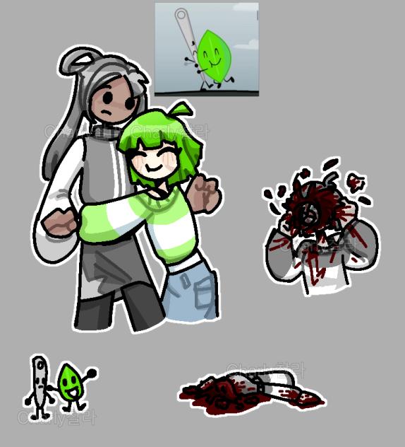 Leafy and needle!! Tw blood