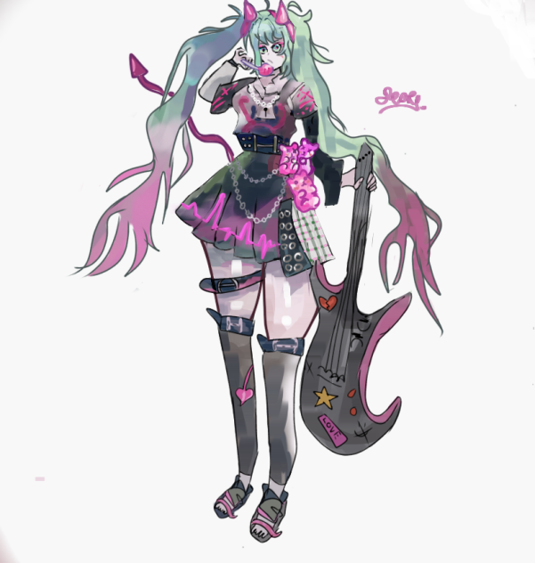 my oc, my friend wanted me to draw her
