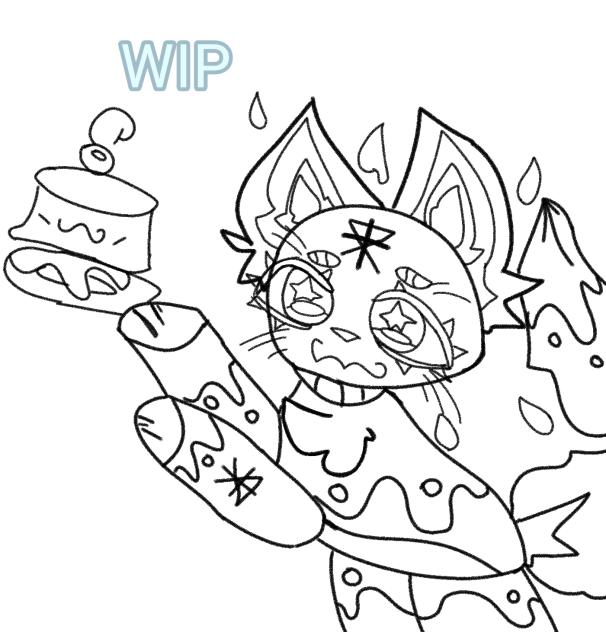 alien sugar rush cat!1!1! WIP lineart