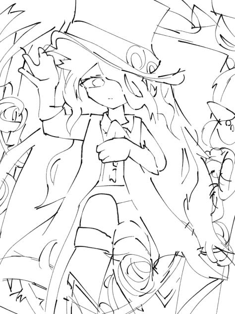 怪盗ハッチさん　線画