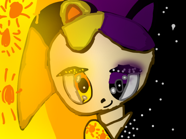 sun half moon girl