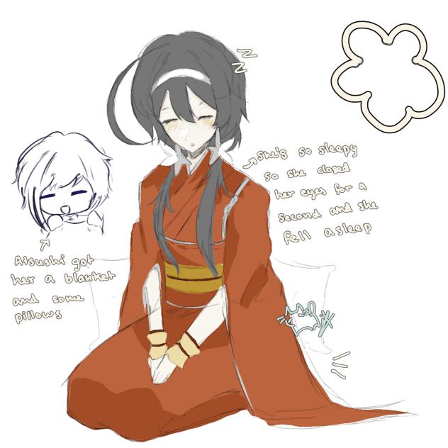 Kyoka-Chan fell asleep while sitting
