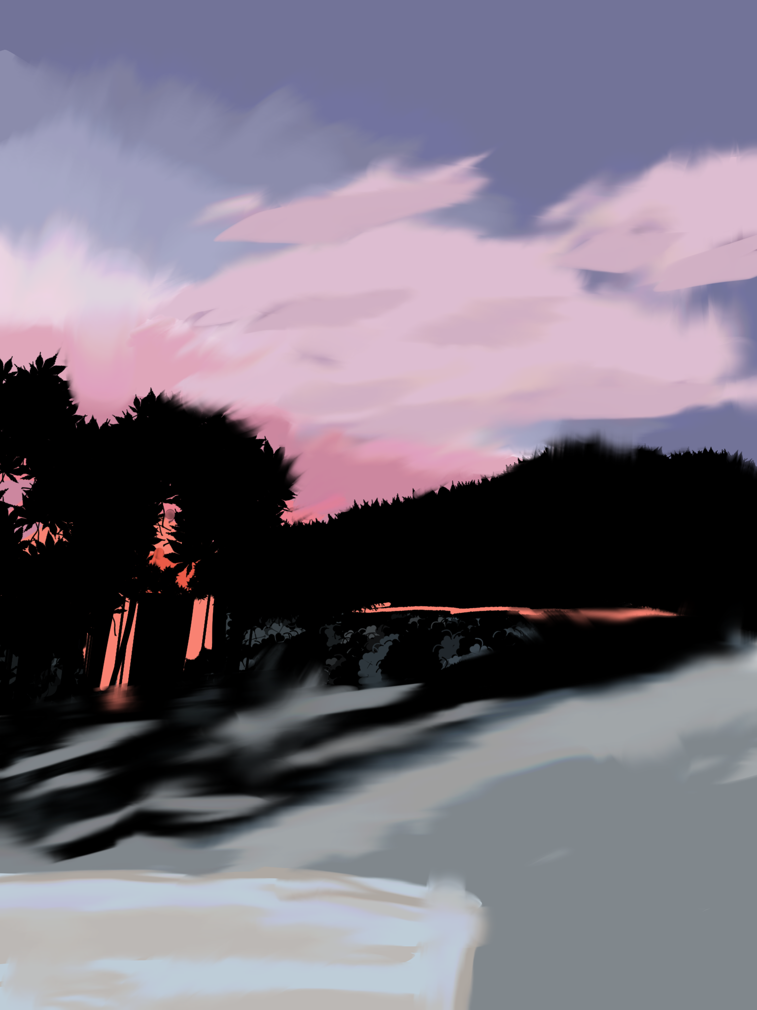 lake sunset - ibisPaint