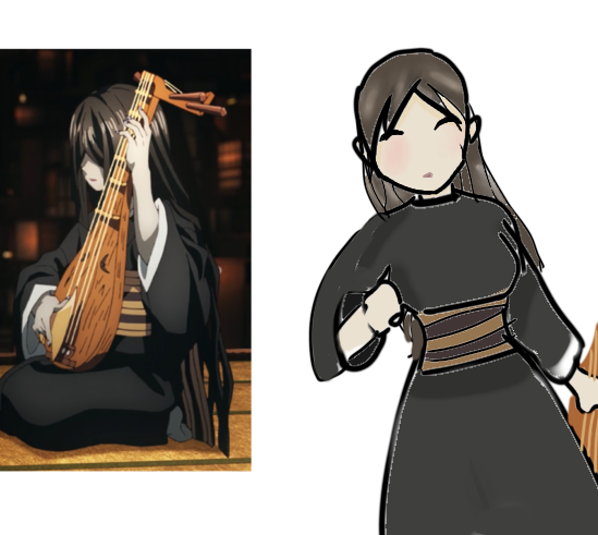 Upper moon 4 nakime as a human